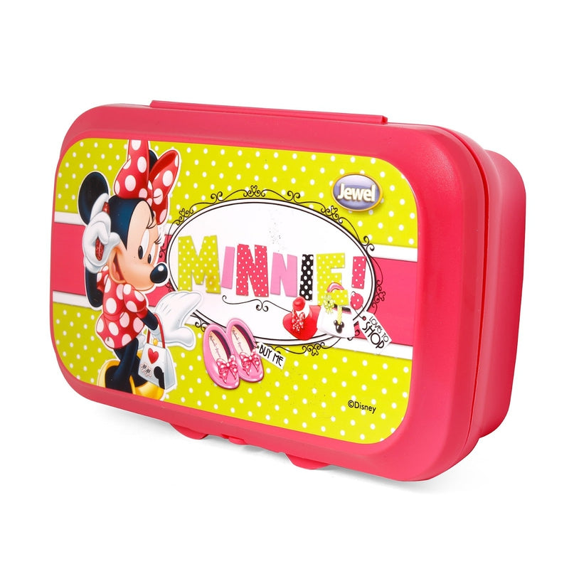 Original Licensed Disney Marvel Lunch box and Flipper & Premier Cartoon Water Bottle - Minie Mouse