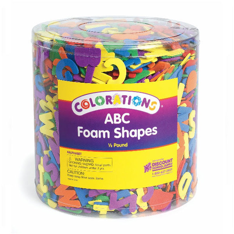 Abc Foam Shapes In a Bucket-1/2 Lb