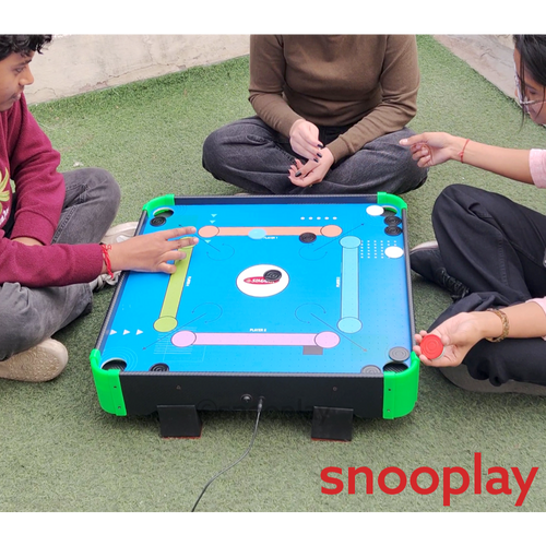 Simarr Air Carrom Game with Adaptor, 23 Carrom Coins & 1 Stricker (5-12 Years)
