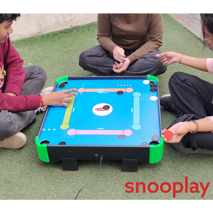 Simarr Air Carrom Game with Adaptor, 23 Carrom Coins & 1 Stricker (5-12 Years)