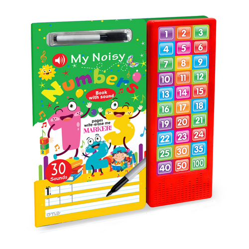 Hello Friend Write & Wipe Sound Book: My Noisy Numbers with 30 Musical Clicks (2-5 Years)