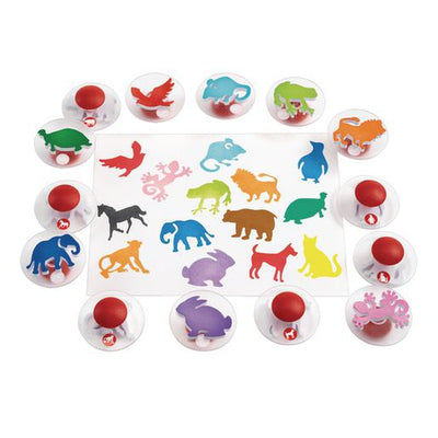 Colorations Easy-Grip Animal Stamps – Set of 14