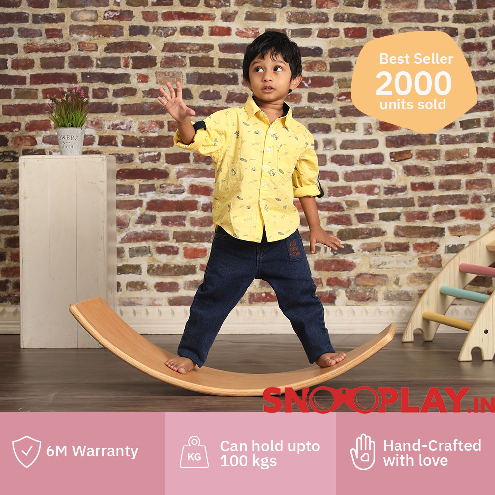 Ariro Toy's Wooden Balance Board for Active Play (2-6 Years)