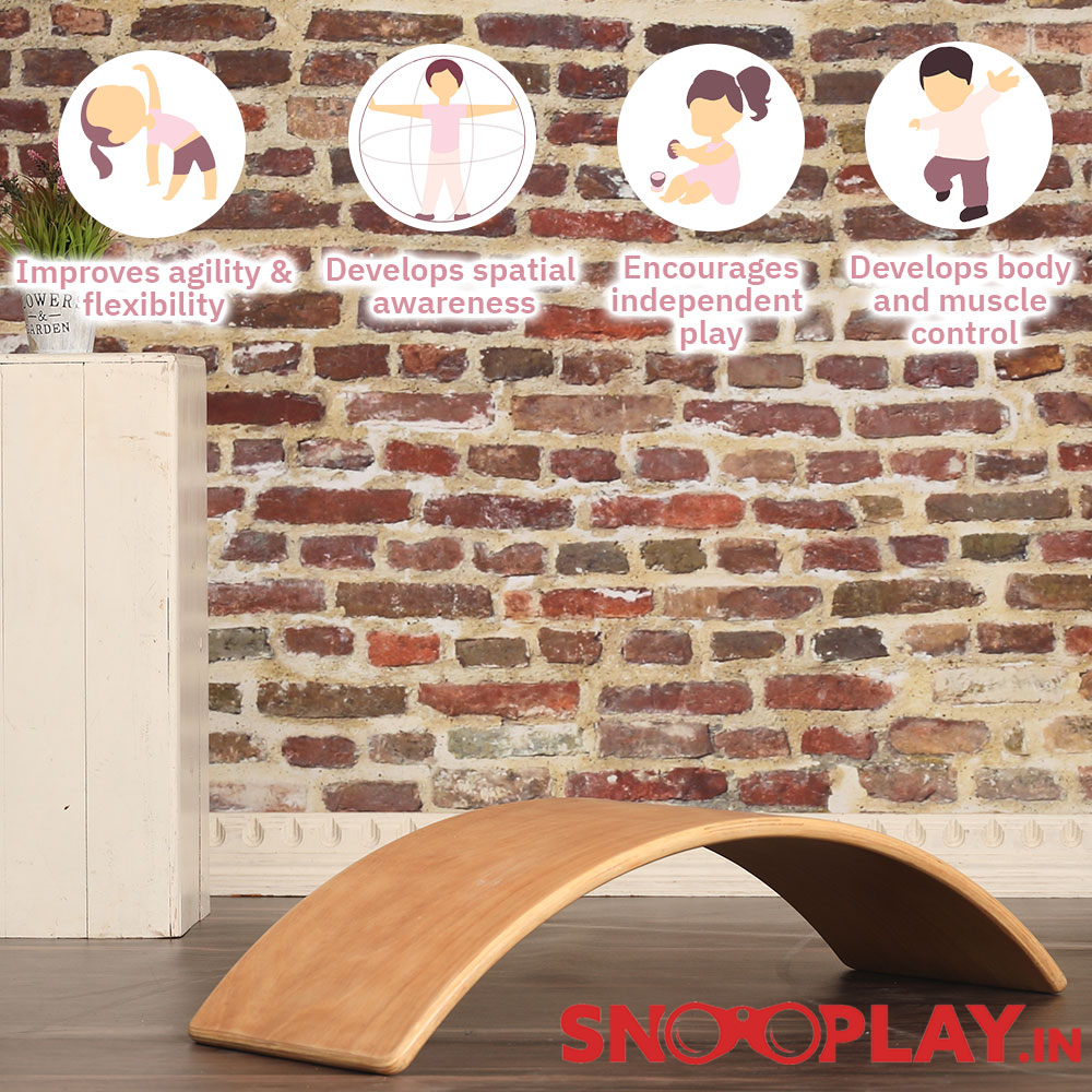 Ariro Toy's Wooden Balance Board for Active Play (2-6 Years)