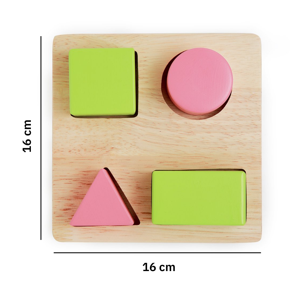 Ariro Toys Wooden Blocks & Puzzle Play Set for Toddlers (1-2 Years)