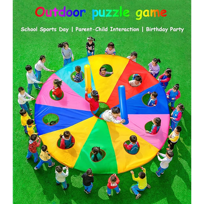 Hop N Play Rainbow Parachute Whack-a-Mole Activity Game (4-10 Years)