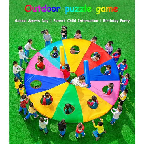 Hop N Play Rainbow Parachute Whack-a-Mole Activity Game (4-10 Years)