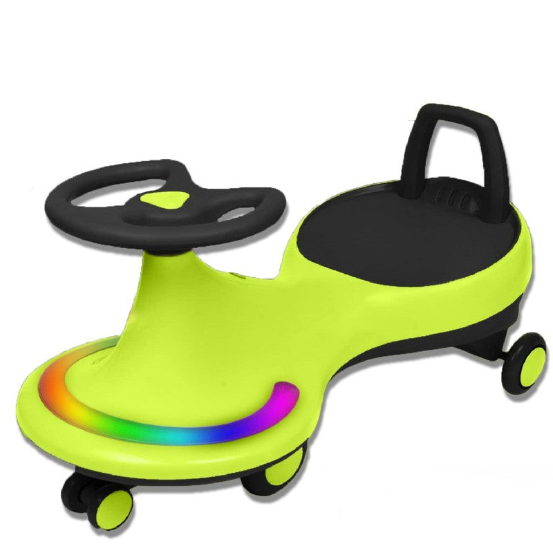 Non Battery Operated Green Ride On & Wagon | Musical Front Lights with Backrest Superior Quality Smooth Wheels | COD not Available