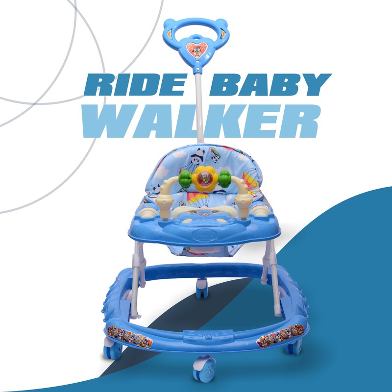 Musical 3-in-1 Walker With Parental Control Rod (9 Months to 1.5 Years) | COD Not Available | Blue