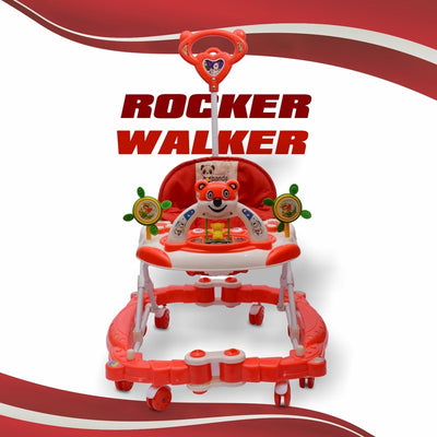 Musical Walker & Rocker With Parent Rod (Red)