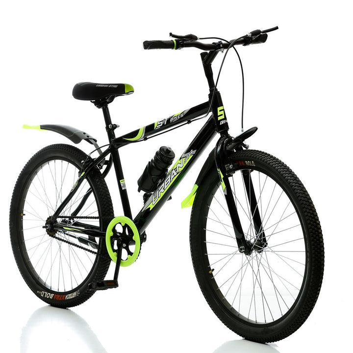 BMX Bicycle (Frame Size-16, 24 Inches) | Black and Green (COD not Available)