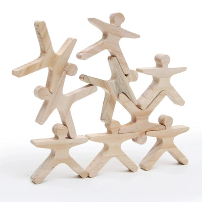 Acrobots  - Educational  Balancing Wooden Toy, Giant Human Stacking  Game -16 pieces