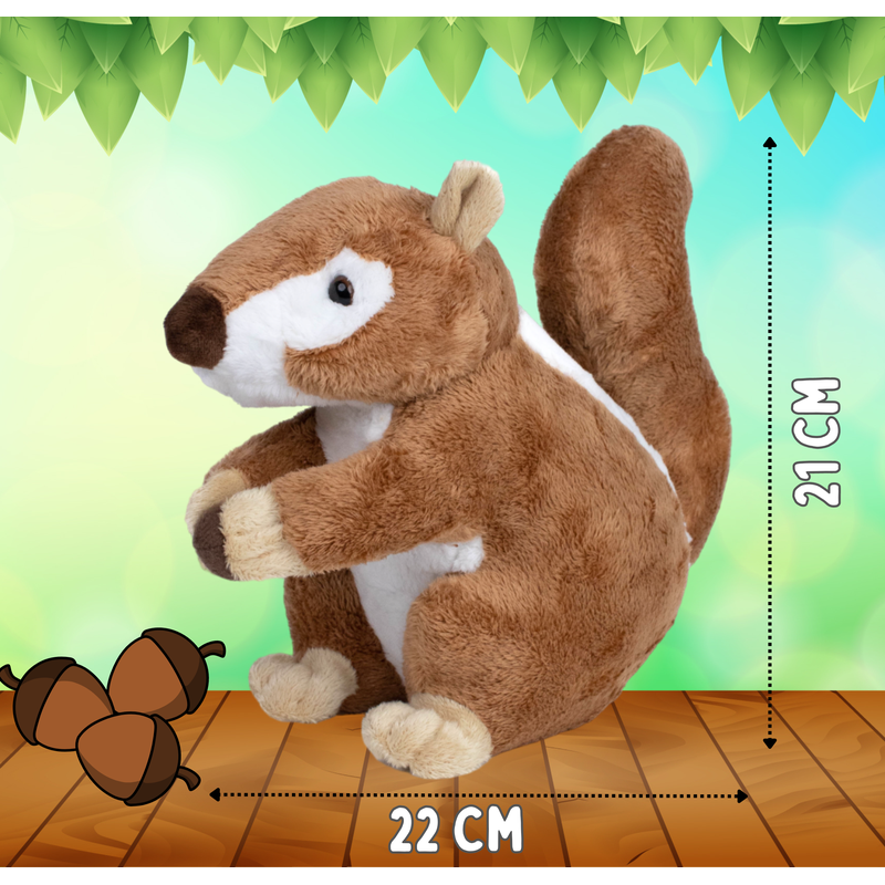 21cm Cute Squirrel Stuffed Animal Soft Toy (6 Months - 7 Years)