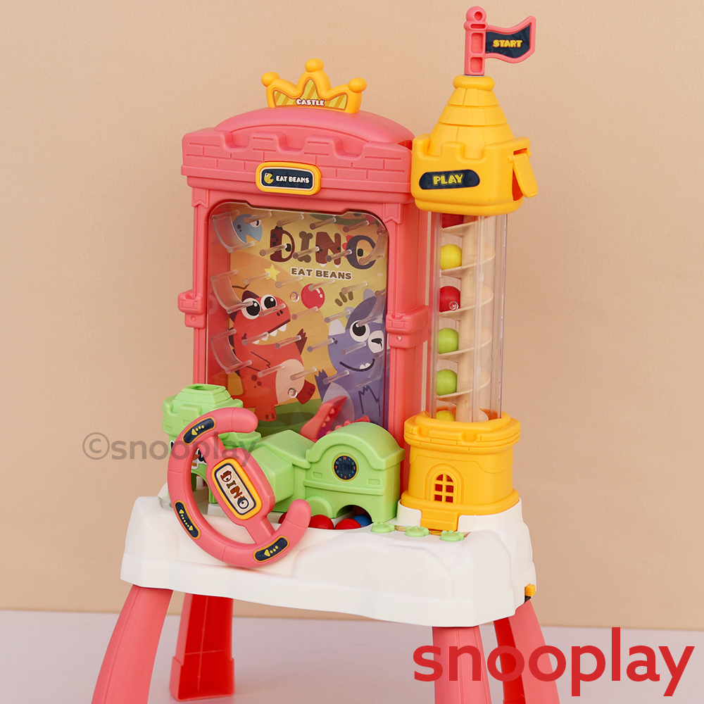 Dinosaur Bead Catcher Playset Game with 22 Multicolour Balls, Light & Music (8-10 Years)