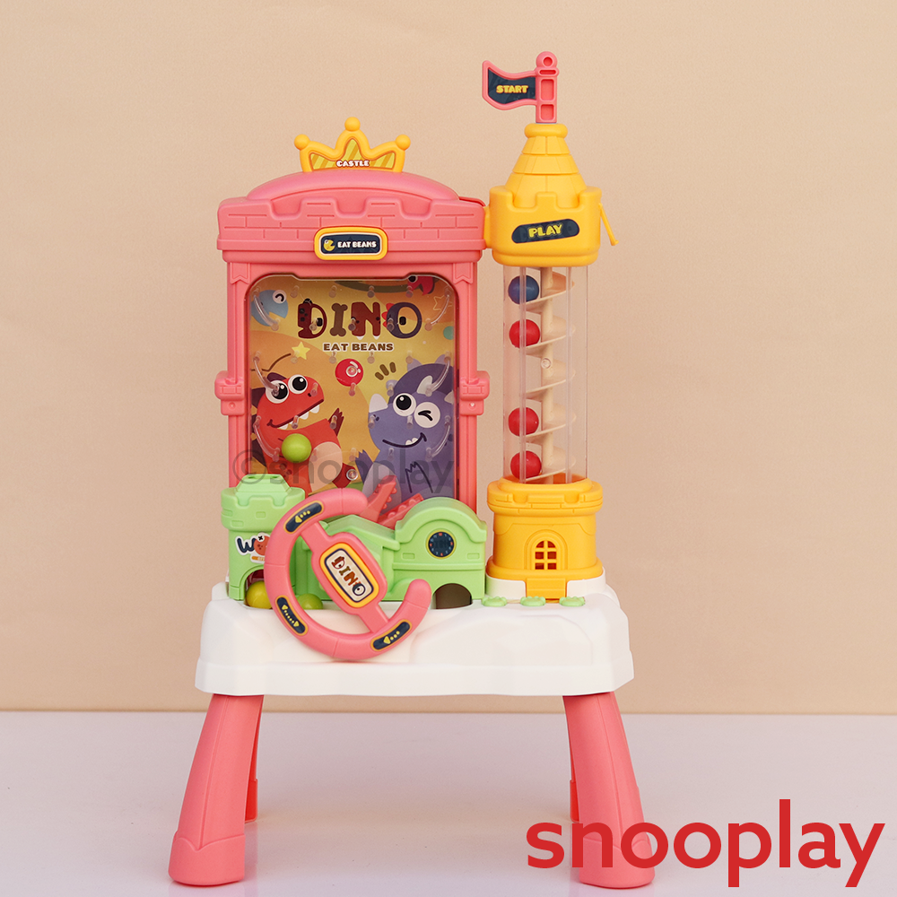 Dinosaur Bead Catcher Playset Game with 22 Multicolour Balls, Light & Music (8-10 Years)