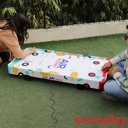 Simarr Air Hockey Mega with 2 Pucks & Paddles, 1 Adaptor (8 Years Till Grown Ups)