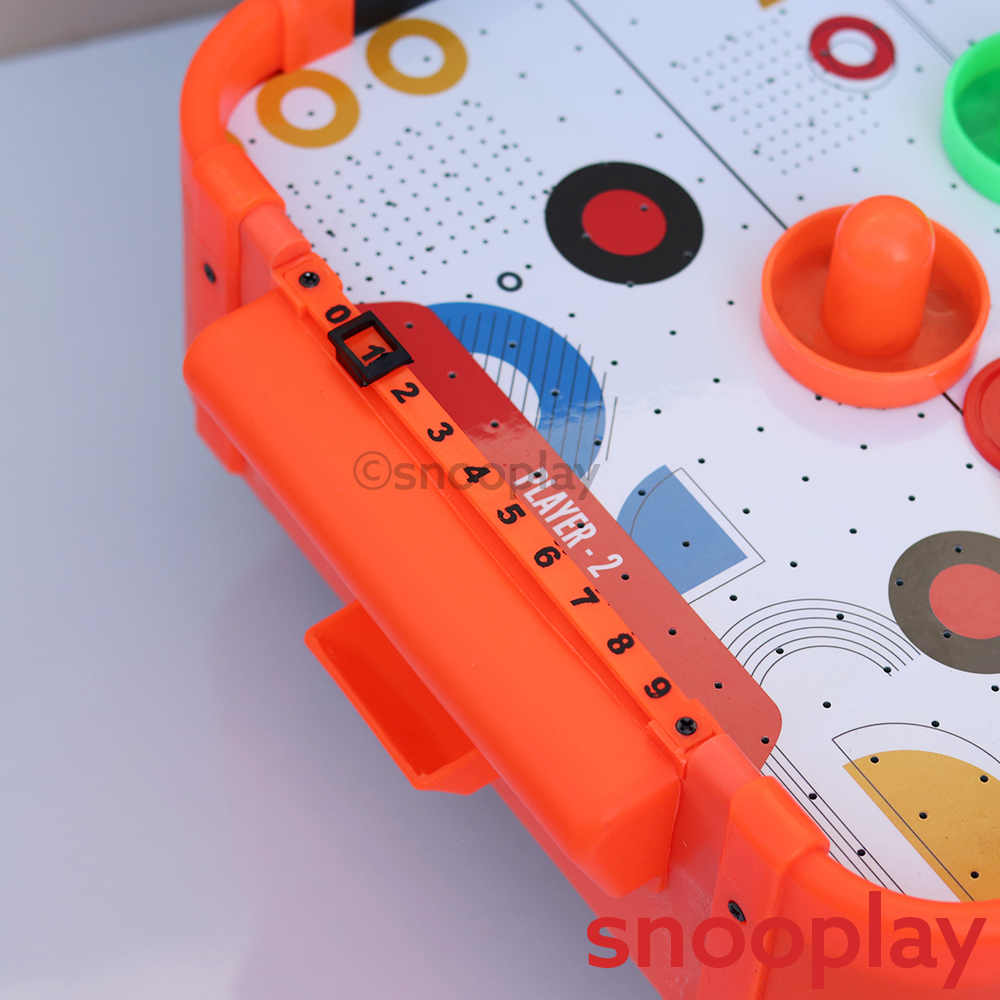 Simarr Small Air Hockey Table-Top Game with 2 Pucks, 2 Paddles, 1 Charger & 4 Legs (5-8 Years)