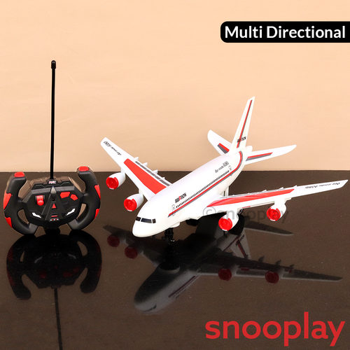 Multi Directional Remote Control Airplane Moving Toy with Light & Sound (5-10 Years)