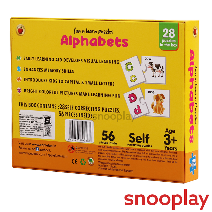 Applefun 'n' Learn 56 Pieces Fun n Learn Alphabets Puzzle (3-5 Years)