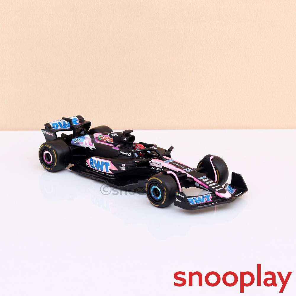 Bburago Original Alpine A524 - Esteban Ocon Licensed Diecast Car | 1:43 Scale (14 Years till Grown Ups)