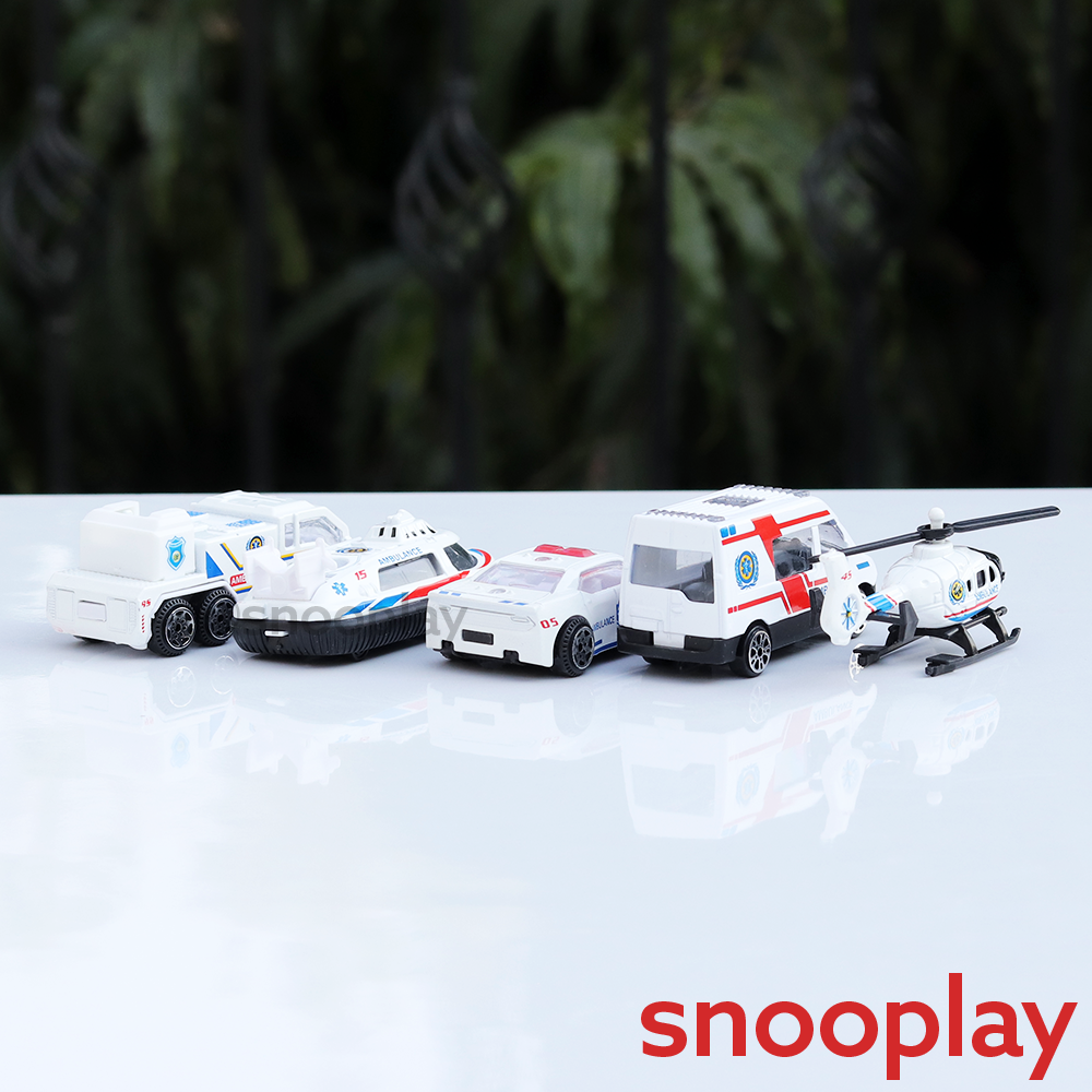 5 in 1 Ambulance Set For Kids (Toy Cars Playset)