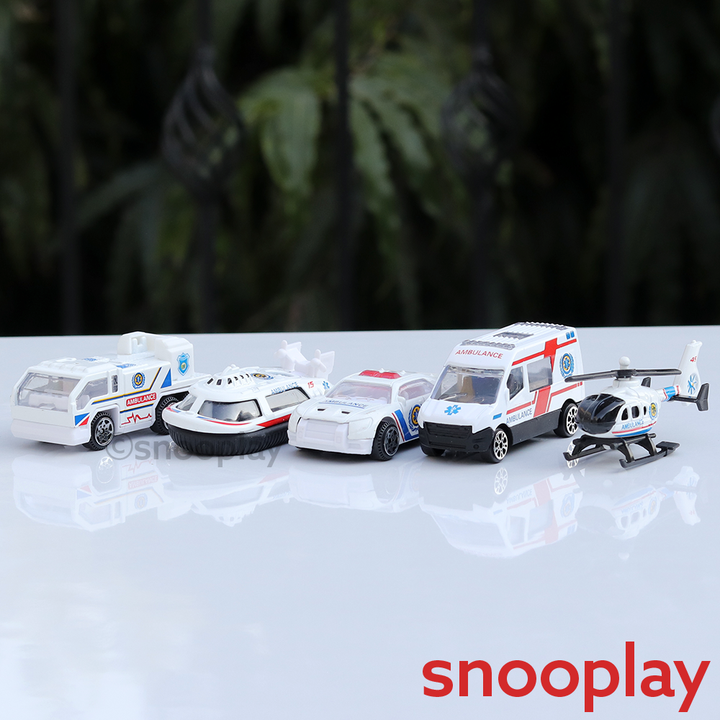 5 in 1 Ambulance Set For Kids (Toy Cars Playset)