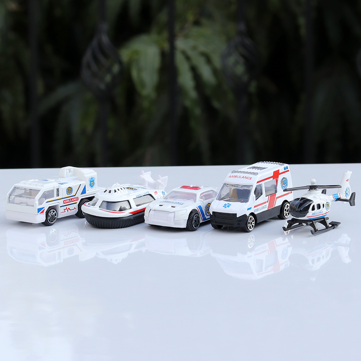 5 in 1 Ambulance Set For Kids (Toy Cars Playset)