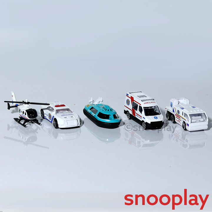 5 in 1 Ambulance Set For Kids (Toy Cars Playset)