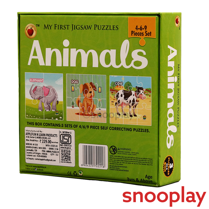 My First Jigsaw Puzzle Animals - 19 Pcs