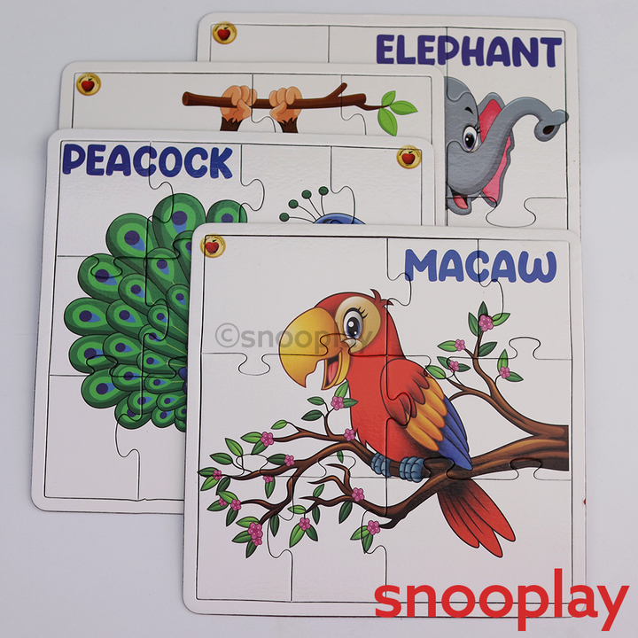 Applefun 'n' learn 2 in 1 Big Size Animal & Birds Jigsaw Puzzle - 36 Pieces (3-4 Years)