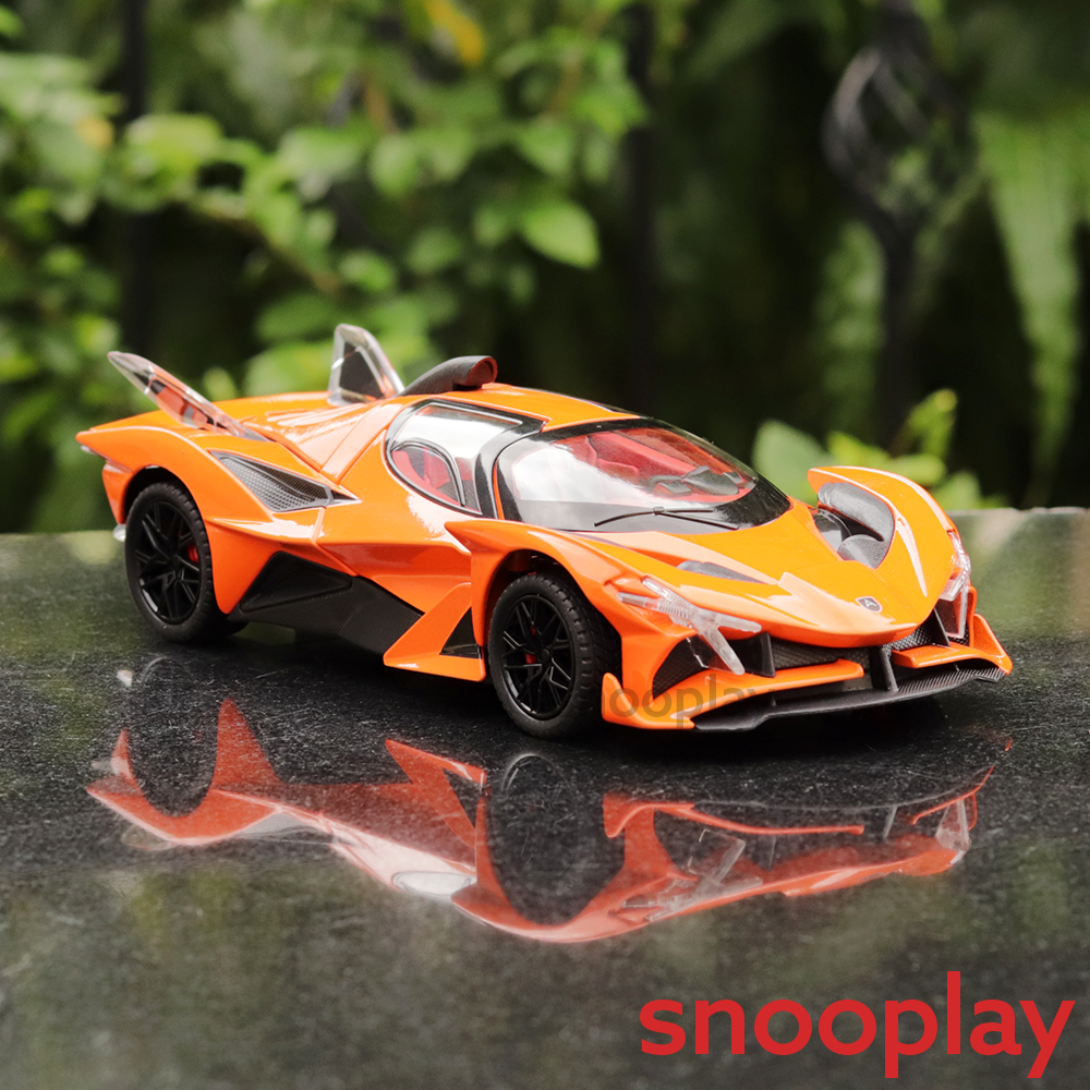 Diecast Resembling Apollo Evo Pull Back Car with Light & Sound | 1:24 Scale Model