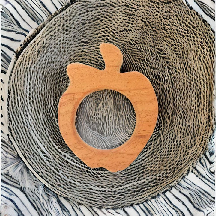 Eco-Friendly Neem Wood Apple Teething Toy