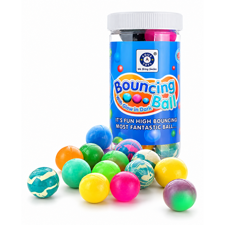 Aditi Toys Pack of 14 Bouncing Ball with Glow in Dark