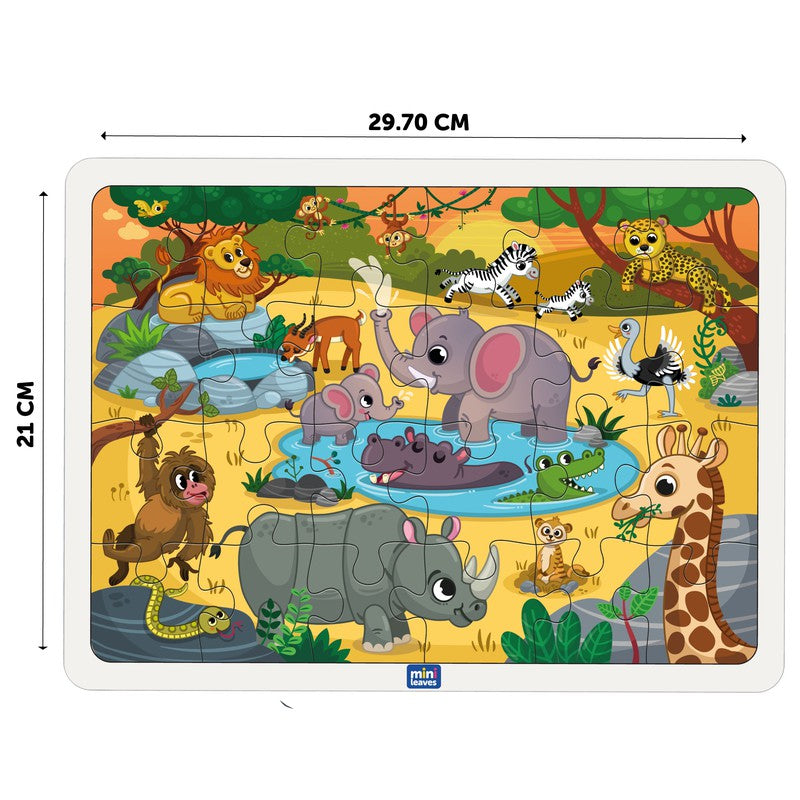 Wild Animals 35 pieces wooden Jigsaw Puzzles