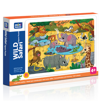 Wild Animals 35 pieces wooden Jigsaw Puzzles