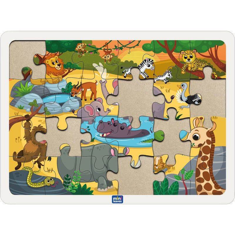 Wild Animals 35 pieces wooden Jigsaw Puzzles