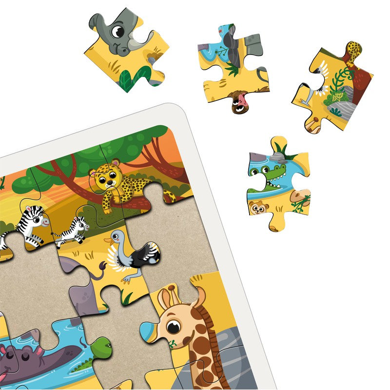 Wild Animals 35 pieces wooden Jigsaw Puzzles