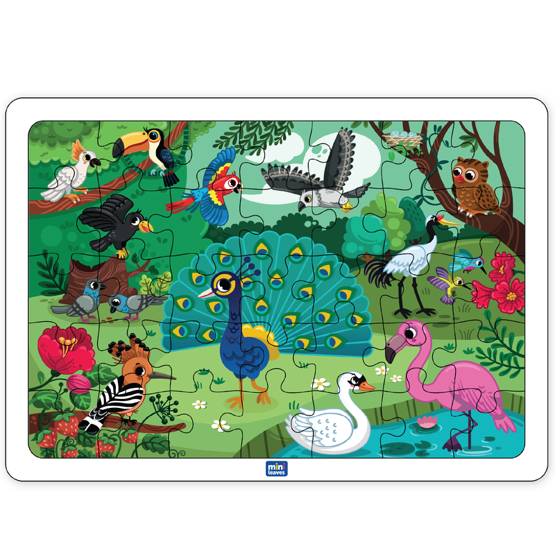 Jungle Birds 35 pieces wooden Jigsaw Puzzle