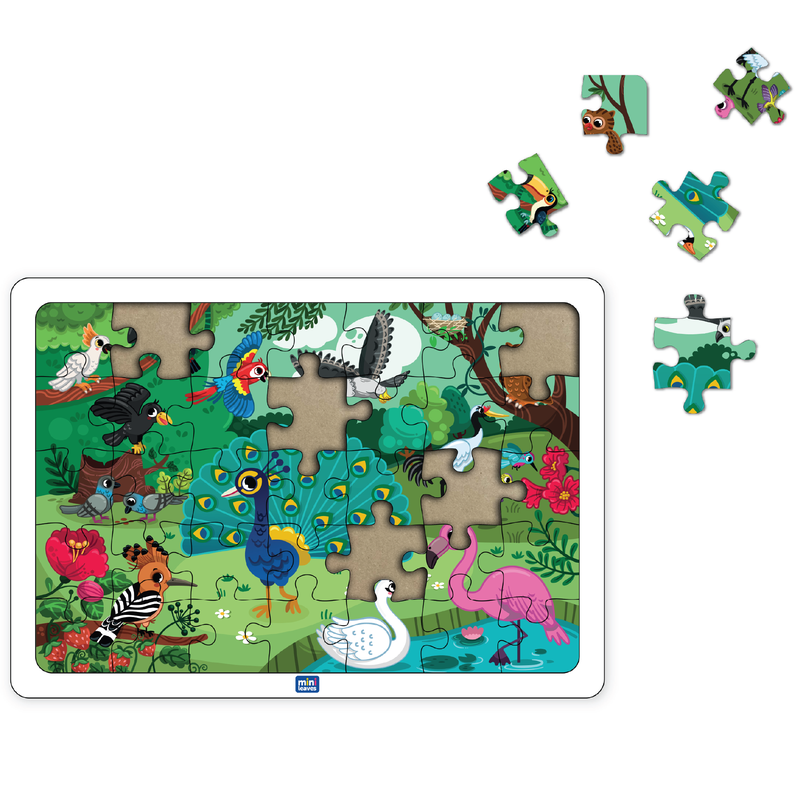 Jungle Birds 35 pieces wooden Jigsaw Puzzle