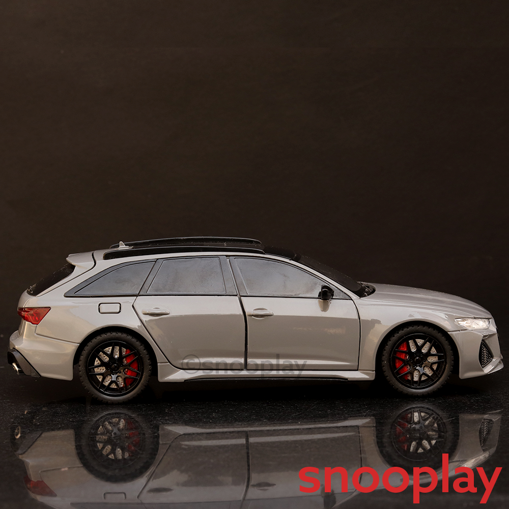 Diecast Resembling Audi RS 6 (1:24 Scale) Pull Back Car with Light and Sound
