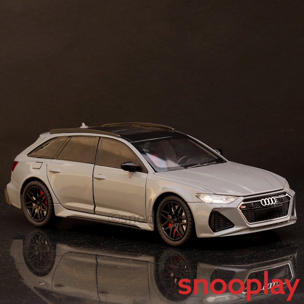 Diecast Resembling Audi RS 6 (1:24 Scale) Pull Back Car with Light and Sound