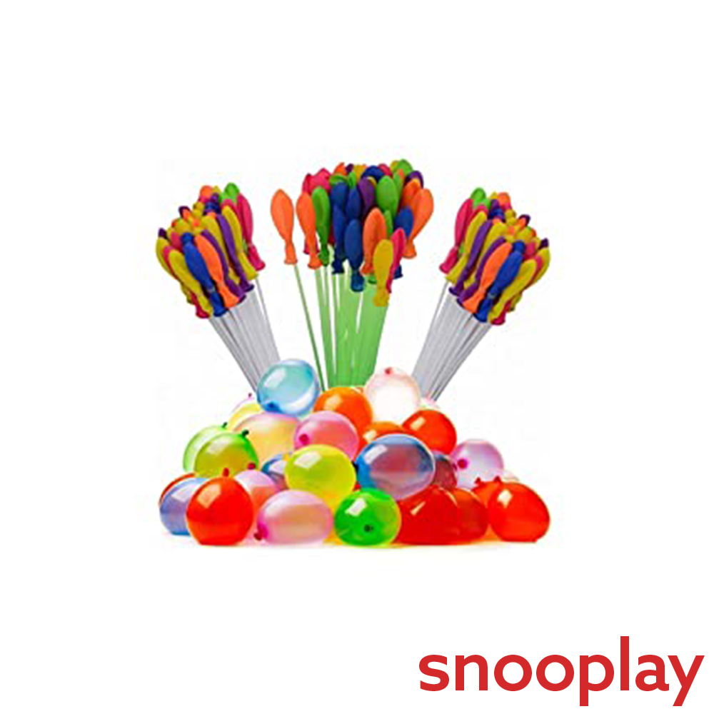 Total 111 Balloons - Fill Magic Water Balloon for Holi | No Need to Tie Knots Crazy Quick Fill in 60 Seconds with 1 Universal tap Adaptor | Assorted Colours