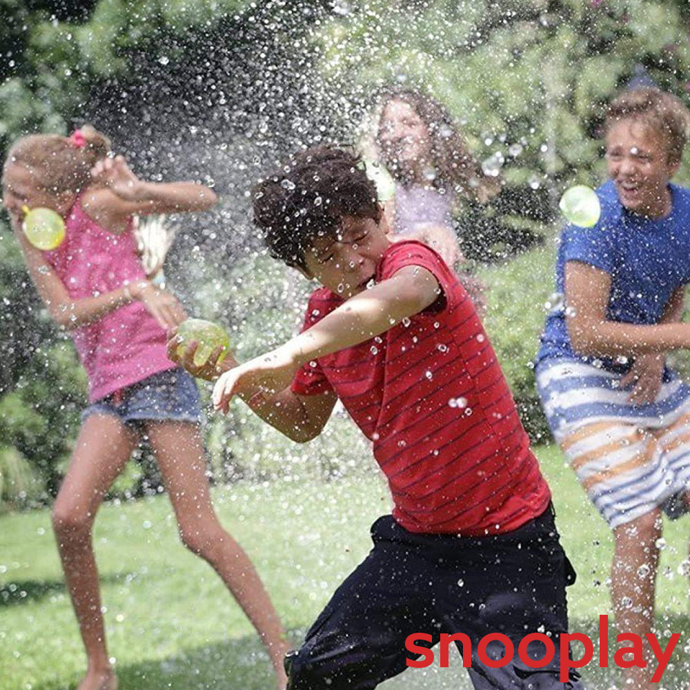 Total 111 Balloons - Fill Magic Water Balloon for Holi | No Need to Tie Knots Crazy Quick Fill in 60 Seconds with 1 Universal tap Adaptor | Assorted Colours