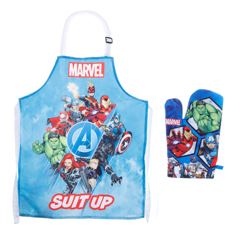 Marvel Themed Avengers Apron and Mitten Pack