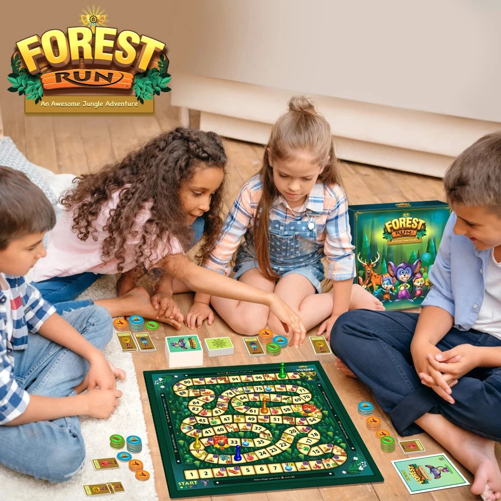 Forest Run: A Captivating Jungle Adventure Board Game | 2-4 Players