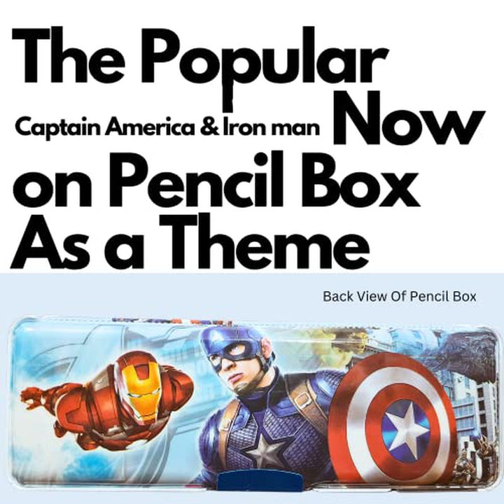 Compass Box | Pencil Box | Captain America| Inbuild Sharpener & Calculator (Captain America Pencil Box with Calculator)