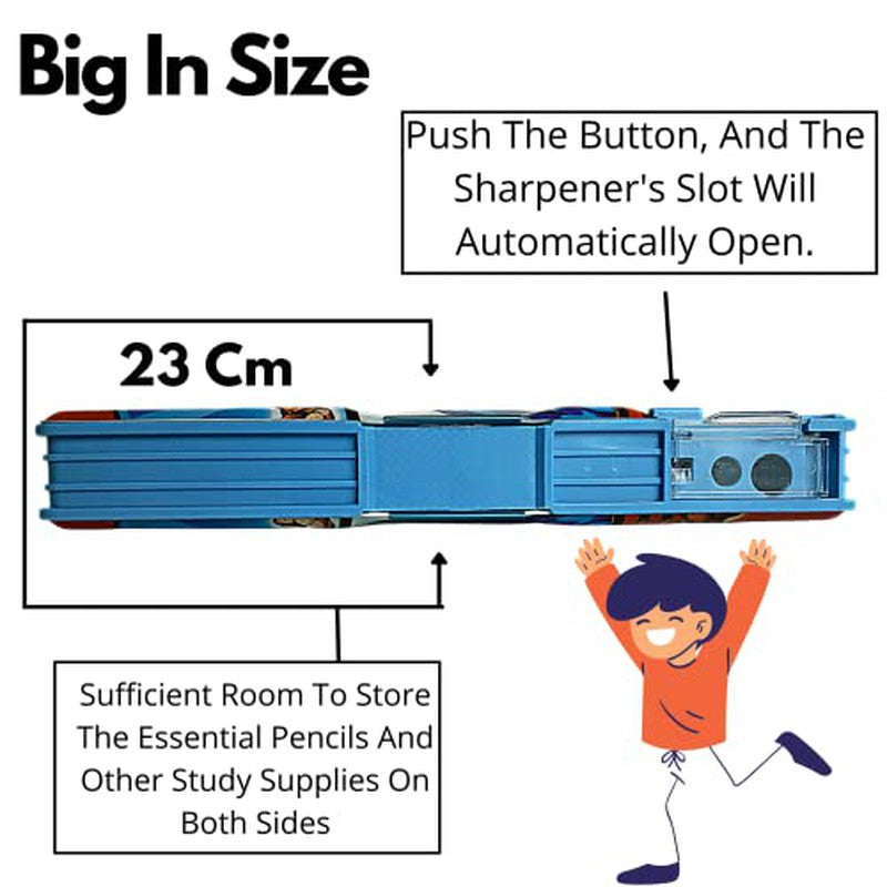 Compass Box | Pencil Box | Captain America| Inbuild Sharpener & Calculator (Captain America Pencil Box with Calculator)