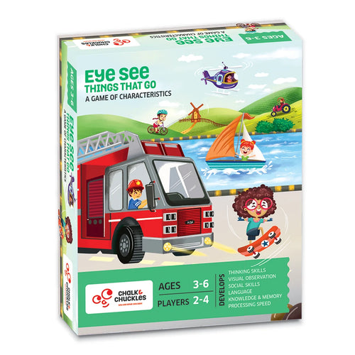 Chalk & Chuckles Eye See - Things that Go Board Game for Kids