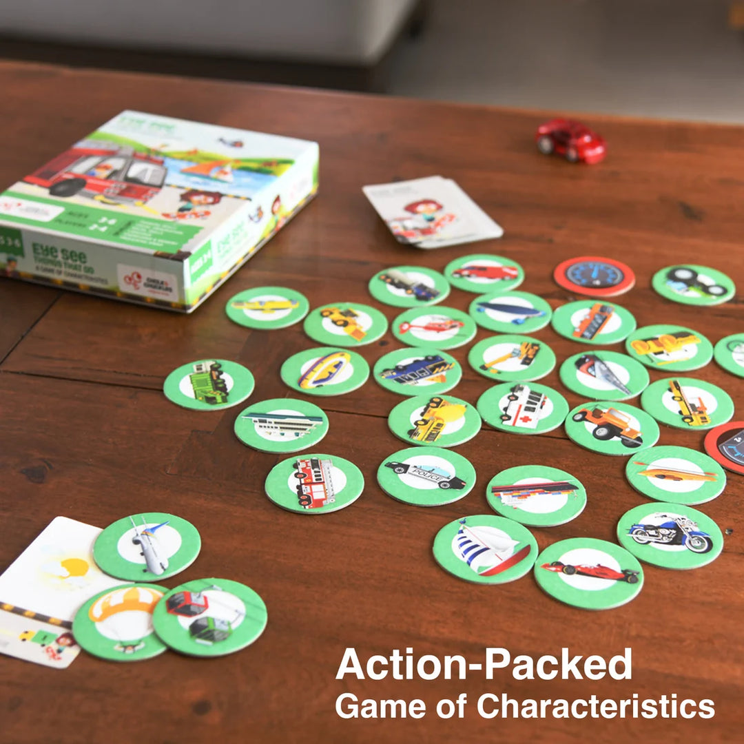 Chalk & Chuckles Eye See - Things that Go Board Game for Kids