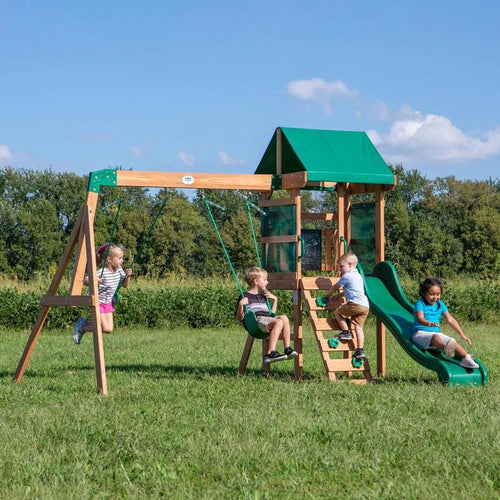 Buckley Hill Play Tower with Swing and Slide | Weight- 66.68 Kg (3-10 Years)